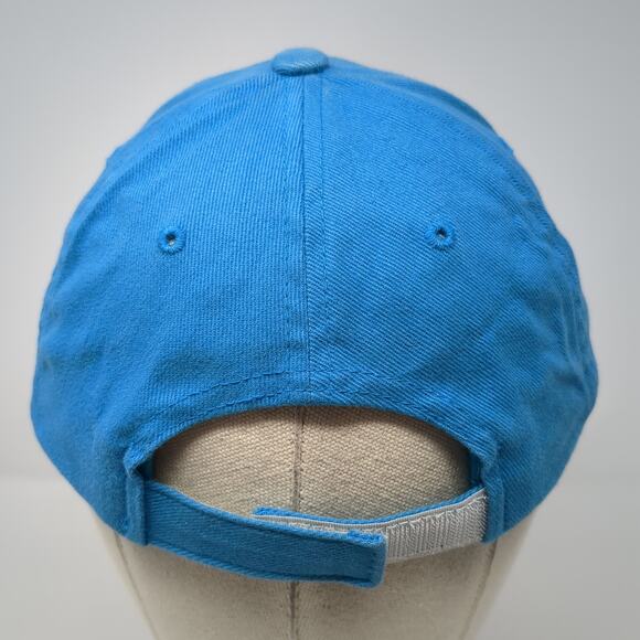 Puma Strapback Baseball Cap Blue One Size Adjustable Vented Holes Cotton 6 Panel - Picture 7 of 10